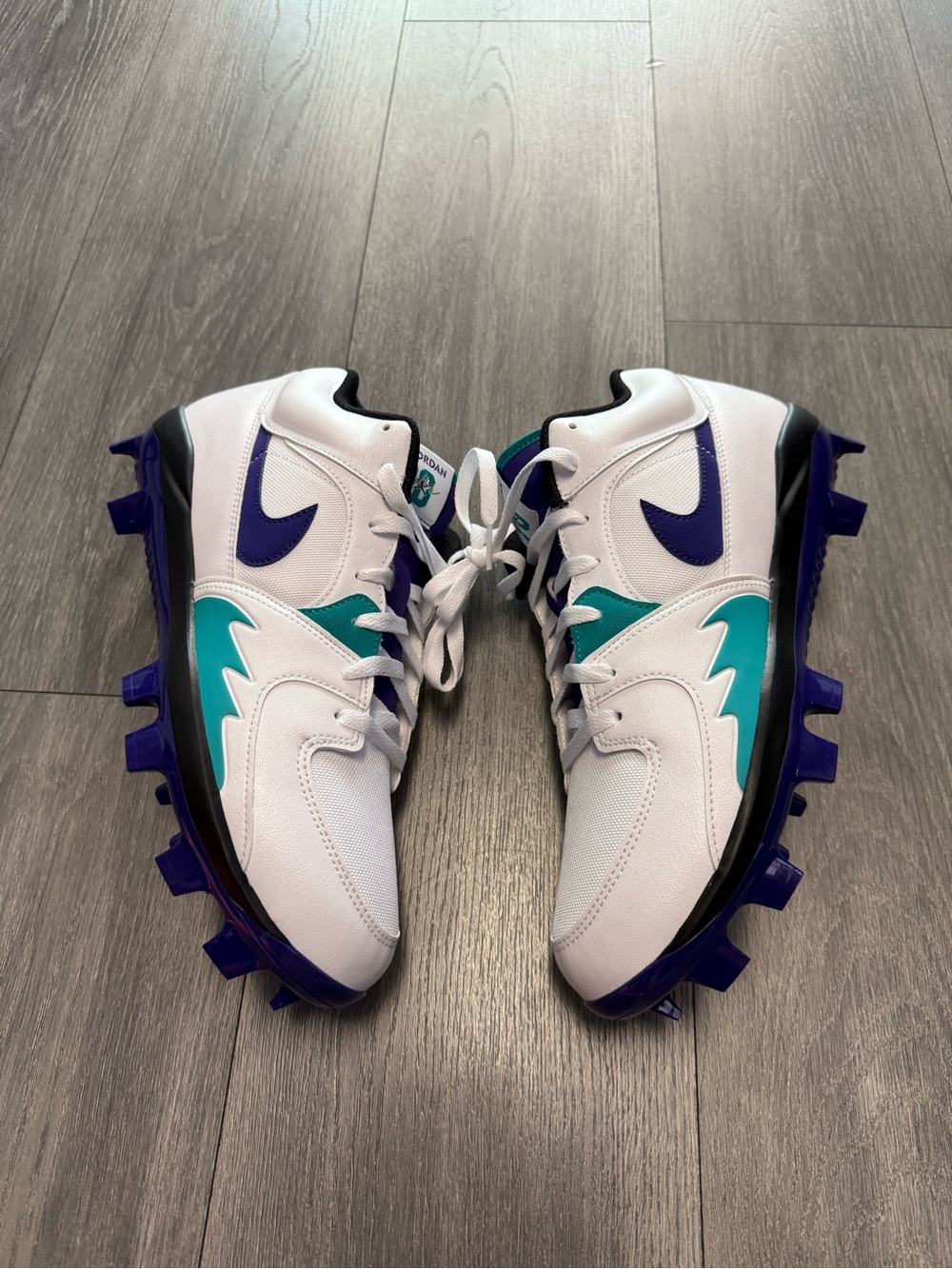 Nike Air Jordan Stadium 90 Low MCS Baseball Cleats Grape HQ0211-105 Mens Size 11